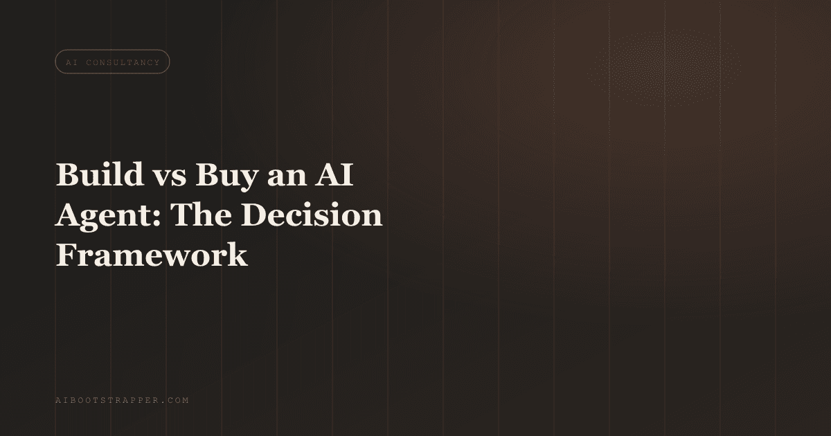 Build vs Buy an AI Agent: The Decision Framework That Avoids Gartner's 40% Cancellation Trap