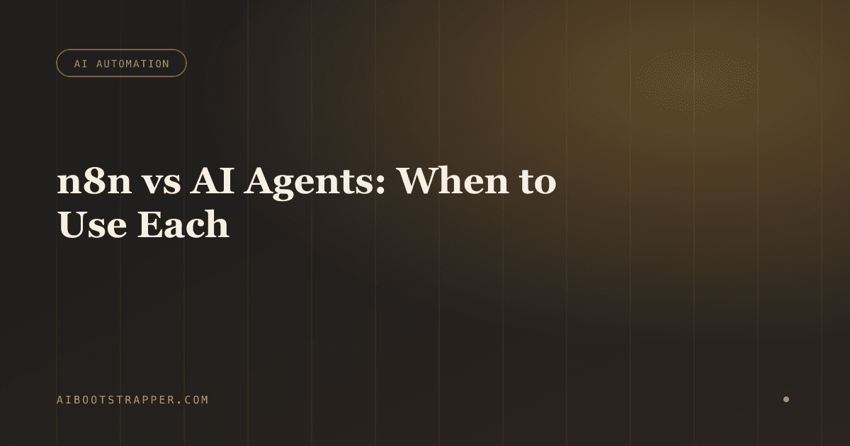 n8n vs AI Agents: When to Use a Fixed Workflow vs Autonomous Judgment