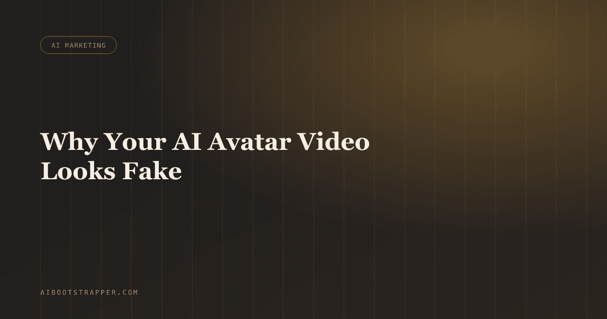 Why Your AI Avatar Video Looks Fake, and How to Actually Fix the Uncanny Valley