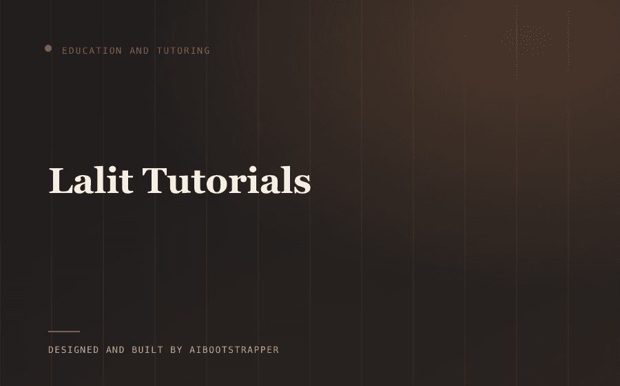Lalit Tutorials
